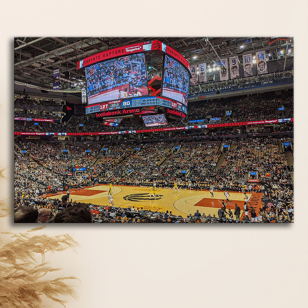 Scotiabank Arena Raptors, Stadium Canvas, Sport Art, Gift for him, Man Cave Decor, Art Print, Canvas Print Wall Art