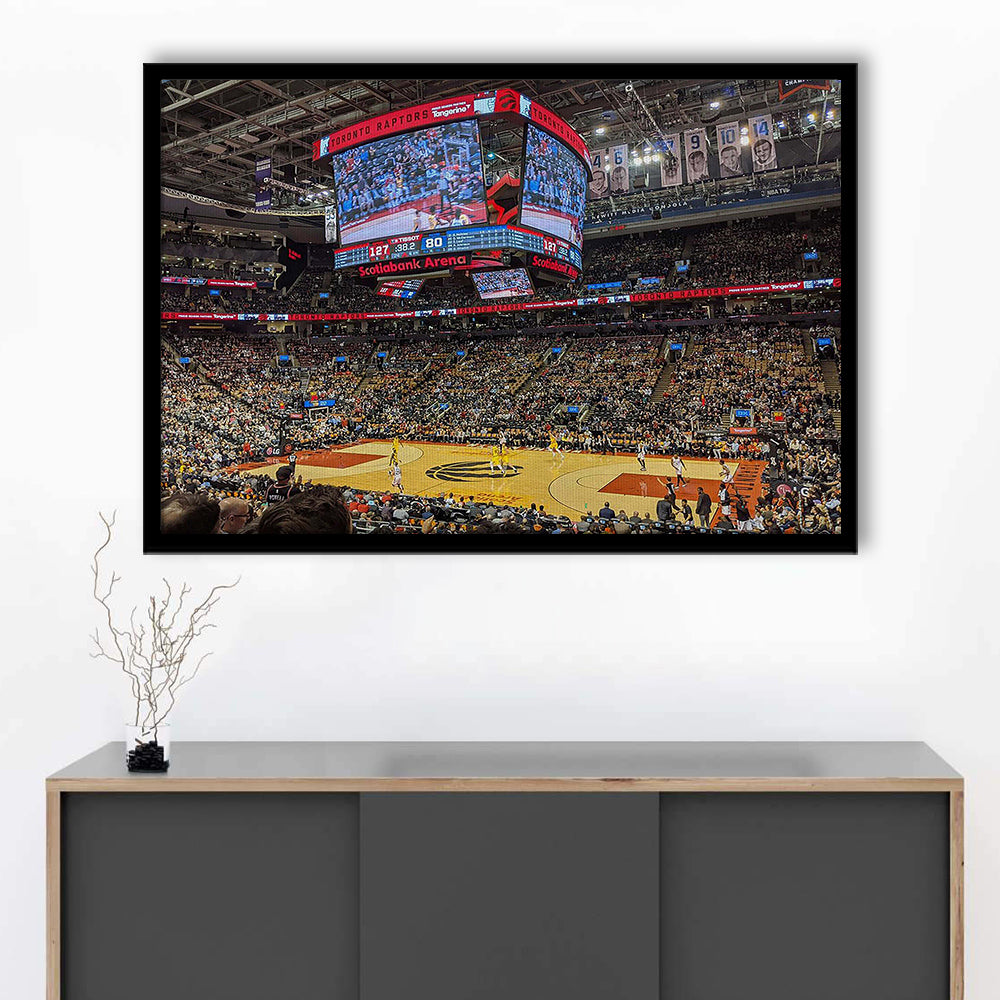 Scotiabank Arena Raptors, Stadium Canvas, Sport Art, Gift for him, Framed Art Print Wall Decor, Picture Framed