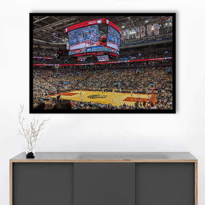Scotiabank Arena Raptors, Stadium Canvas, Sport Art, Gift for him, Framed Art Print Wall Decor, Picture Framed