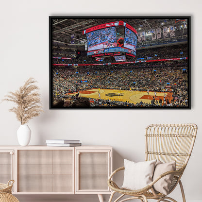 Scotiabank Arena Raptors, Stadium Canvas, Sport Art, Framed Canvas Print Wall Art, Floating Frame
