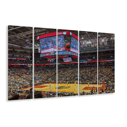 Scotiabank Arena Raptors, Stadium Canvas, Sport Art, 5 Panel B, Extra Large Canvas, Canvas Print Wall Art