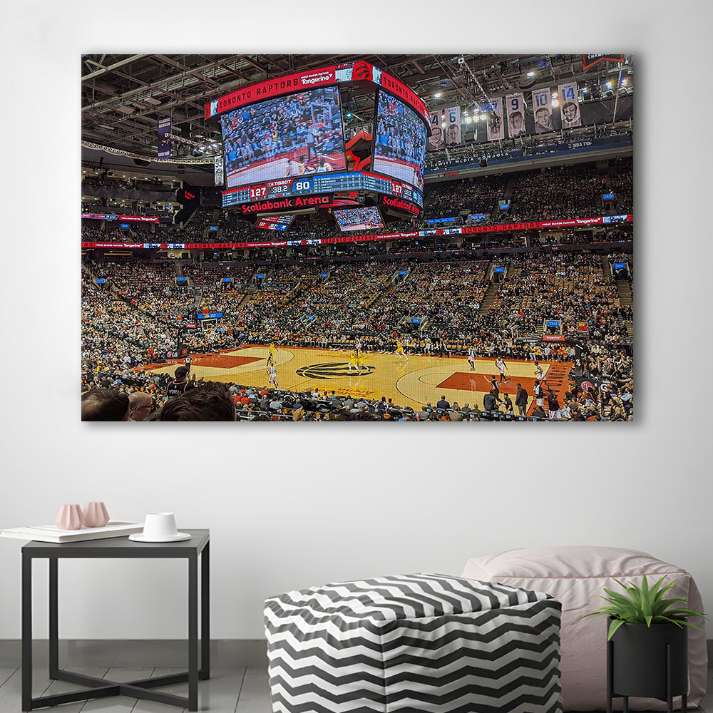 Scotiabank Arena Raptors, Stadium Canvas, Sport Art, Gift for him, Man Cave Decor, Art Print, Canvas Print Wall Art