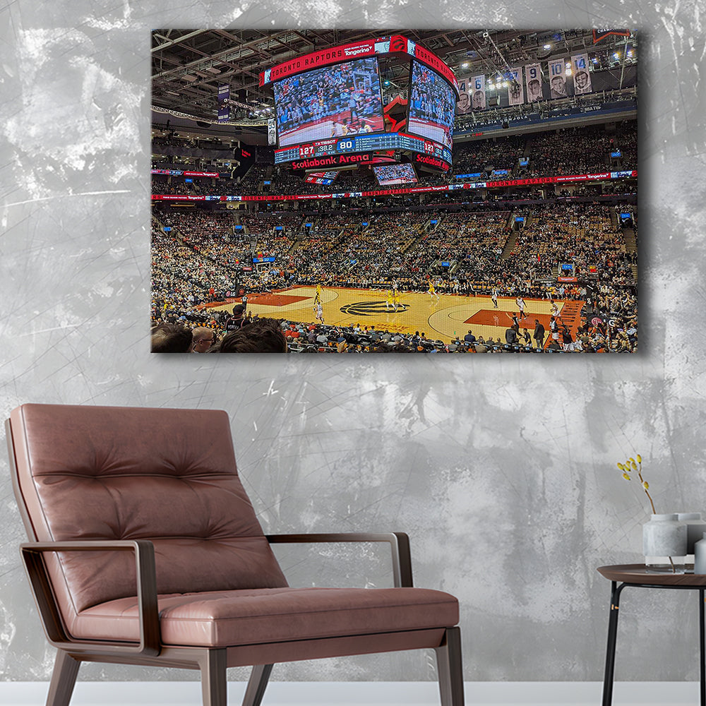 Scotiabank Arena Raptors, Stadium Canvas, Sport Art, Gift for him, Man Cave Decor, Art Print, Canvas Print Wall Art