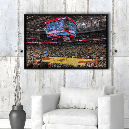 Scotiabank Arena Raptors, Stadium Canvas, Sport Art, Framed Canvas Print Wall Art, Floating Frame