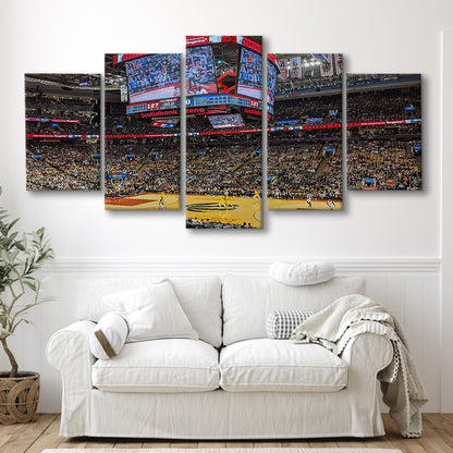 Scotiabank Arena Raptors, Stadium Canvas, Sport Art, Gift for him, 5 Panel, Large Canvas, Canvas Print Wall Art