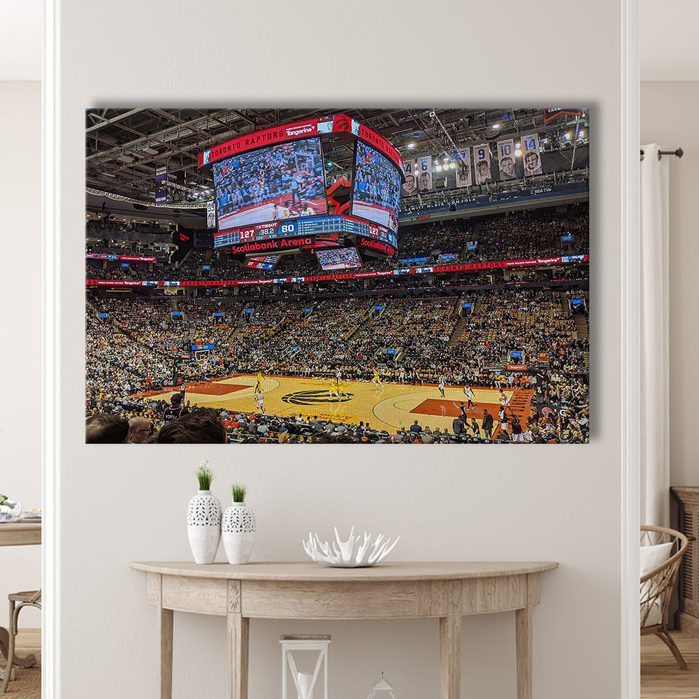 Scotiabank Arena Raptors, Stadium Canvas, Sport Art, Gift for him, Man Cave Decor, Art Print, Canvas Print Wall Art