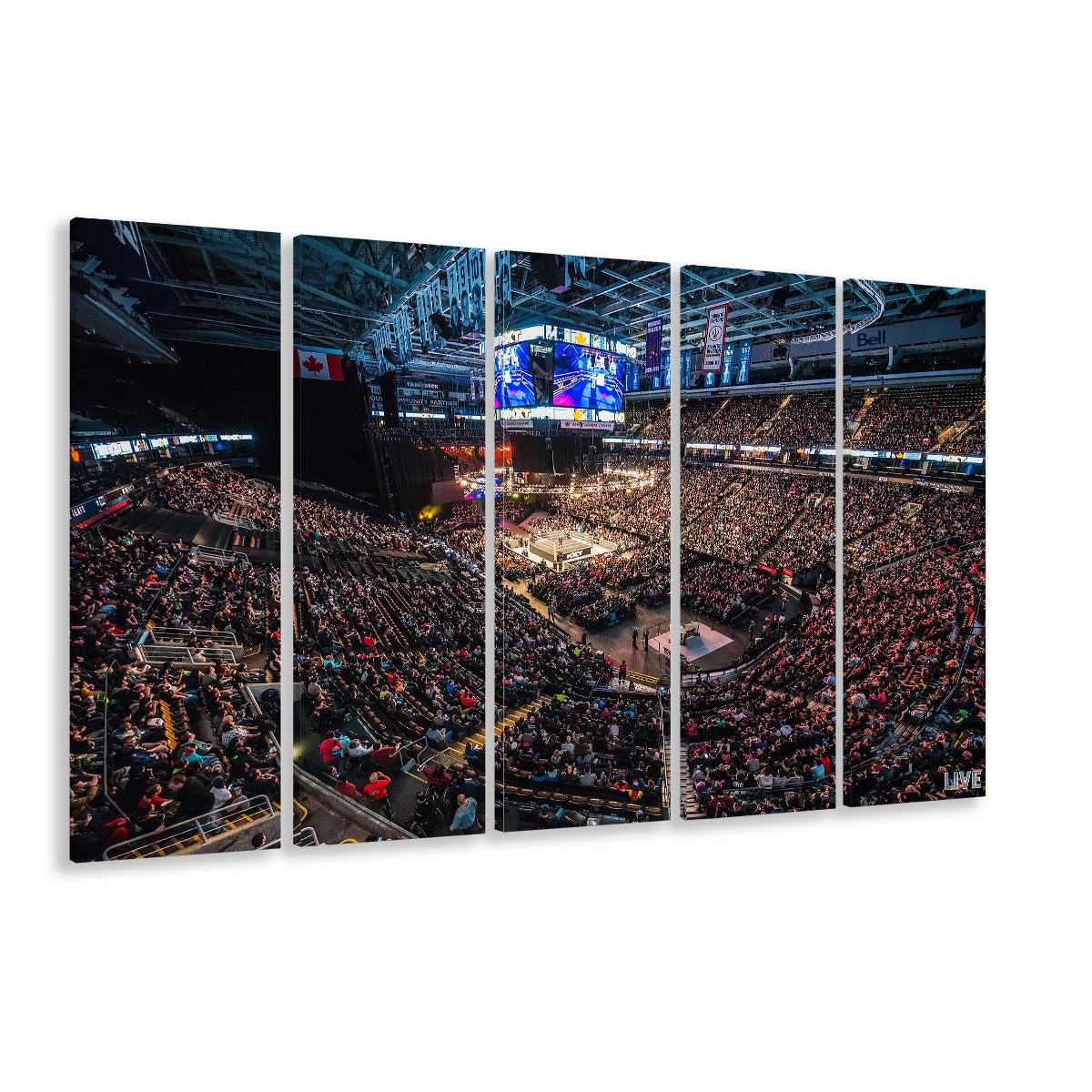 Scotiabank Arena, Stadium Canvas, Sport Art, 5 Panel B, Extra Large Canvas, Canvas Print Wall Art