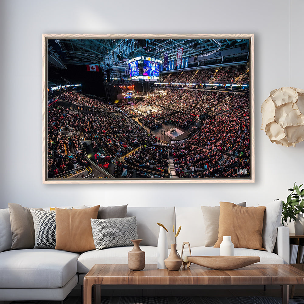Scotiabank Arena, Stadium Canvas, Sport Art, Framed Canvas Print Wall Art, Floating Frame