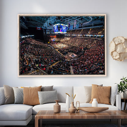Scotiabank Arena, Stadium Canvas, Sport Art, Framed Canvas Print Wall Art, Floating Frame