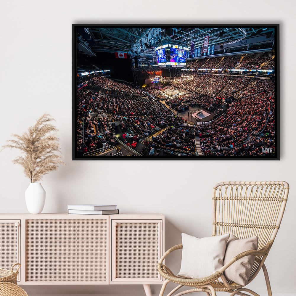 Scotiabank Arena, Stadium Canvas, Sport Art, Framed Canvas Print Wall Art, Floating Frame