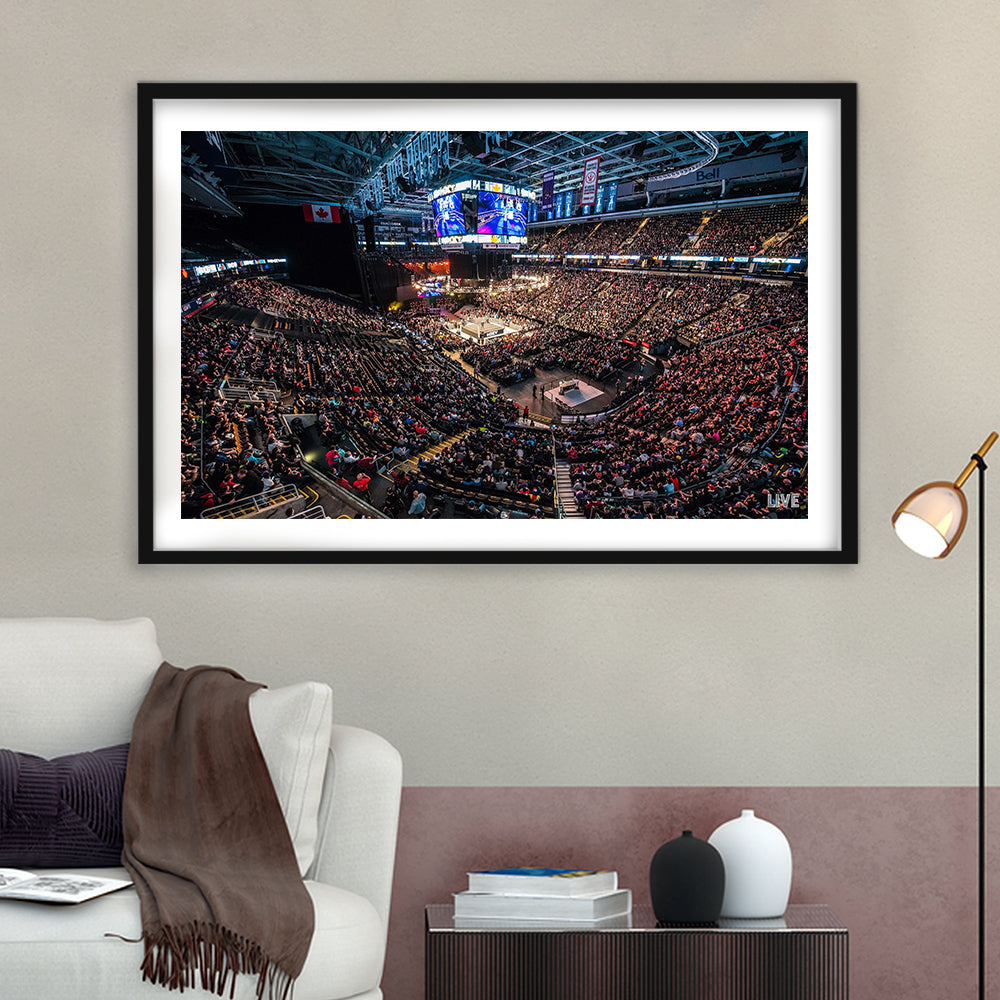Scotiabank Arena, Stadium Canvas, Sport Art, Gift for him, White Border Framed Art Print Wall Decor