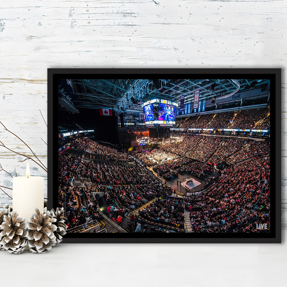 Scotiabank Arena, Stadium Canvas, Sport Art, Framed Canvas Print Wall Art, Floating Frame