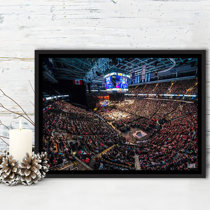 Scotiabank Arena, Stadium Canvas, Sport Art, Framed Canvas Print Wall Art, Floating Frame