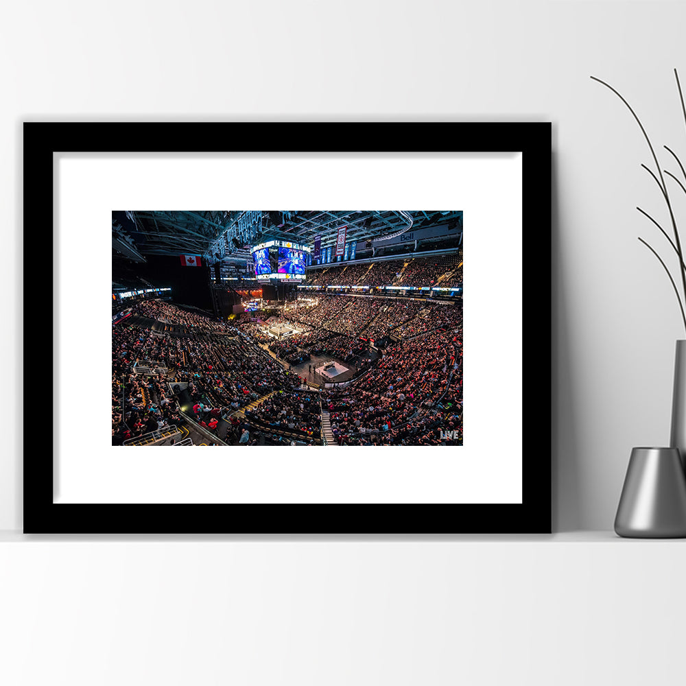 Scotiabank Arena, Stadium Canvas, Sport Art, Gift for him, White Border Framed Art Print Wall Decor