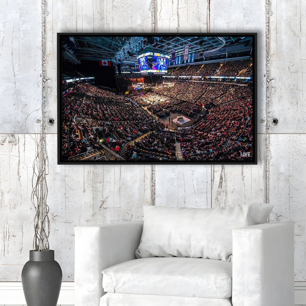 Scotiabank Arena, Stadium Canvas, Sport Art, Framed Canvas Print Wall Art, Floating Frame