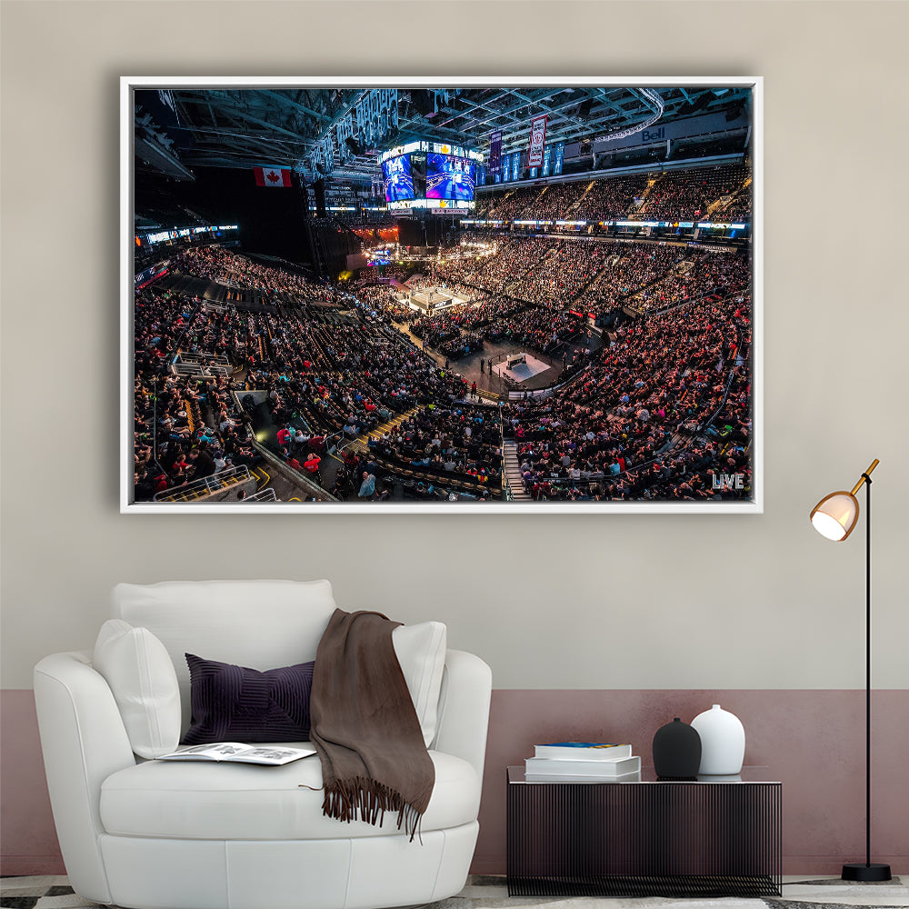 Scotiabank Arena, Stadium Canvas, Sport Art, Framed Canvas Print Wall Art, Floating Frame