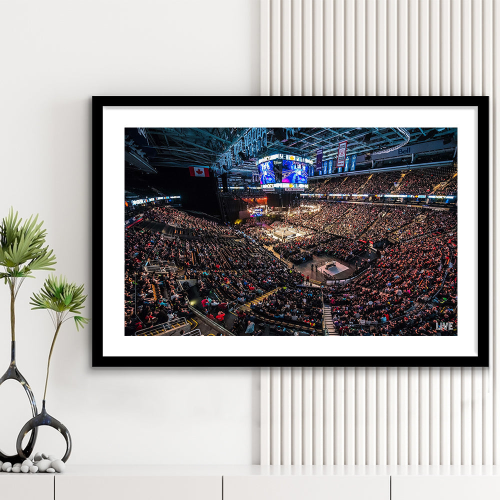 Scotiabank Arena, Stadium Canvas, Sport Art, Gift for him, White Border Framed Art Print Wall Decor
