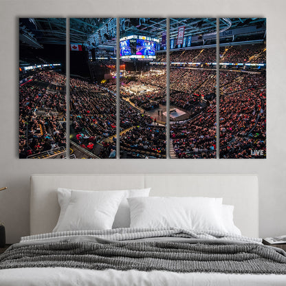 Scotiabank Arena, Stadium Canvas, Sport Art, 5 Panel B, Extra Large Canvas, Canvas Print Wall Art