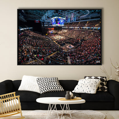 Scotiabank Arena, Stadium Canvas, Sport Art, Framed Canvas Print Wall Art, Floating Frame