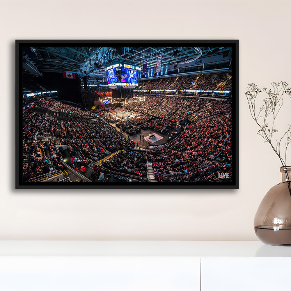 Scotiabank Arena, Stadium Canvas, Sport Art, Framed Canvas Print Wall Art, Floating Frame