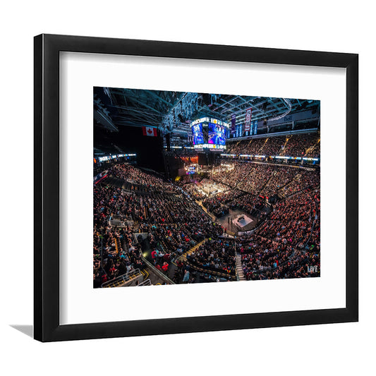 Scotiabank Arena, Stadium Canvas, Sport Art, Gift for him, White Border Framed Art Print Wall Decor