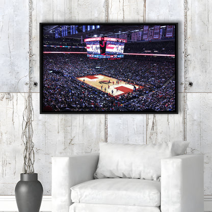 Scotiabank Arena in Toronto, Stadium Canvas, Sport Art, Framed Canvas Print Wall Art, Floating Frame
