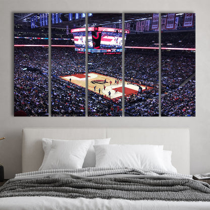 Scotiabank Arena in Toronto, Stadium Canvas, Sport Art, 5 Panel B, Extra Large Canvas, Canvas Print Wall Art