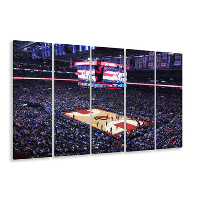Scotiabank Arena in Toronto, Stadium Canvas, Sport Art, 5 Panel B, Extra Large Canvas, Canvas Print Wall Art