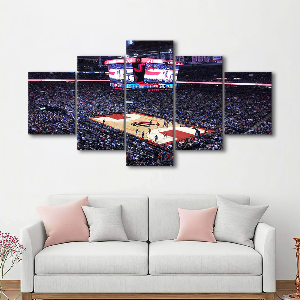 Scotiabank Arena in Toronto, Stadium Canvas, Sport Art, Gift for him, 5 Panel, Large Canvas, Canvas Print Wall Art