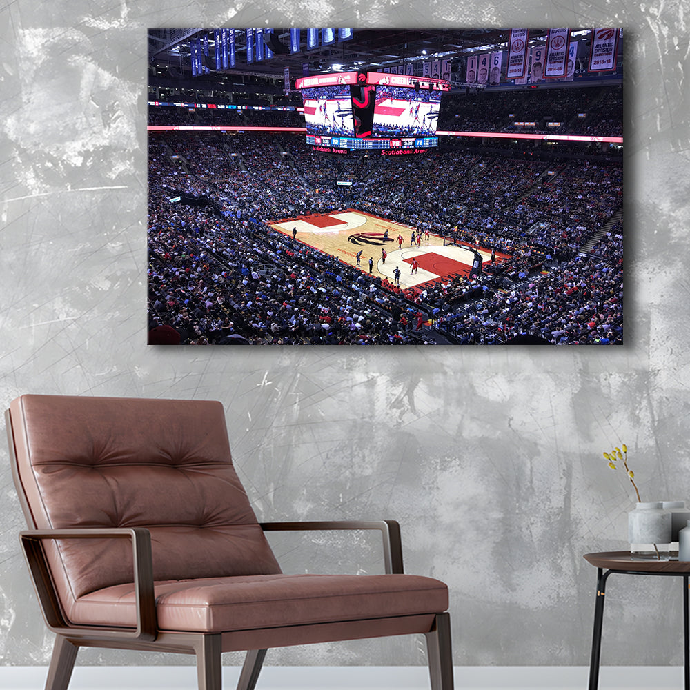 Scotiabank Arena in Toronto, Stadium Canvas, Sport Art, Gift for him, Man Cave Decor, Art Print, Canvas Print Wall Art