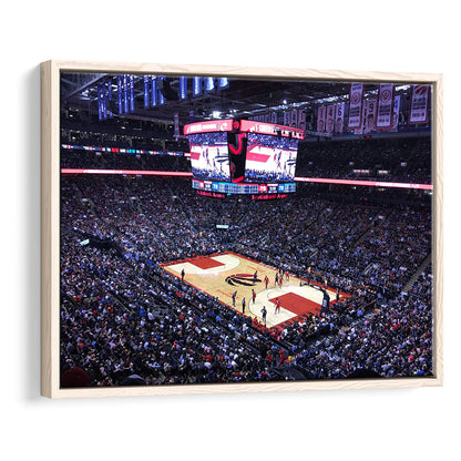 Scotiabank Arena in Toronto, Stadium Canvas, Sport Art, Framed Canvas Print Wall Art, Floating Frame
