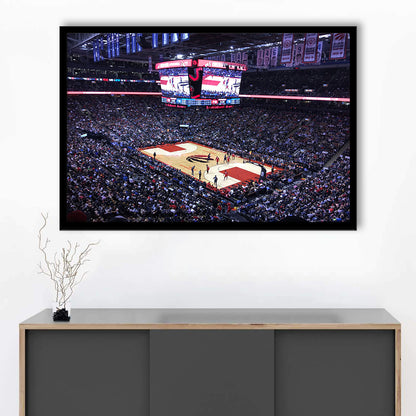 Scotiabank Arena in Toronto, Stadium Canvas, Sport Art, Gift for him, Framed Art Print Wall Decor, Picture Framed