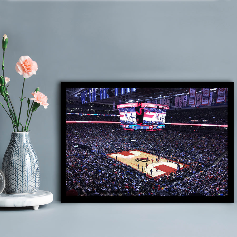 Scotiabank Arena in Toronto, Stadium Canvas, Sport Art, Gift for him, Framed Art Print Wall Decor, Picture Framed