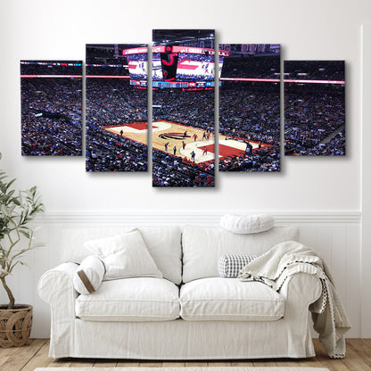 Scotiabank Arena in Toronto, Stadium Canvas, Sport Art, Gift for him, 5 Panel, Large Canvas, Canvas Print Wall Art