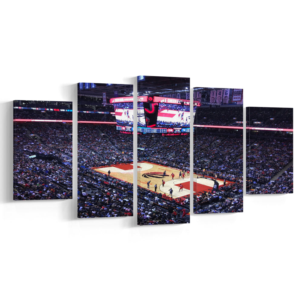 Scotiabank Arena in Toronto, Stadium Canvas, Sport Art, Gift for him, 5 Panel, Large Canvas, Canvas Print Wall Art