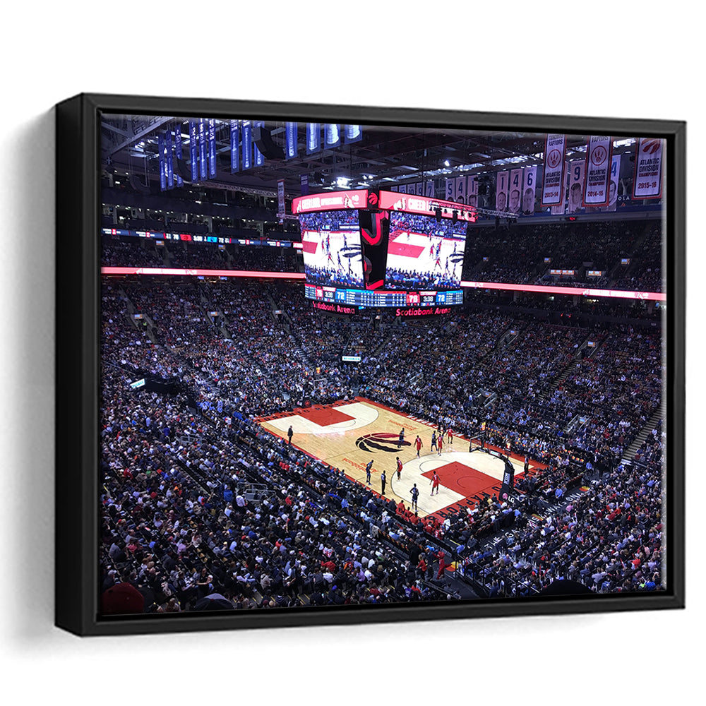 Scotiabank Arena in Toronto, Stadium Canvas, Sport Art, Framed Canvas Print Wall Art, Floating Frame
