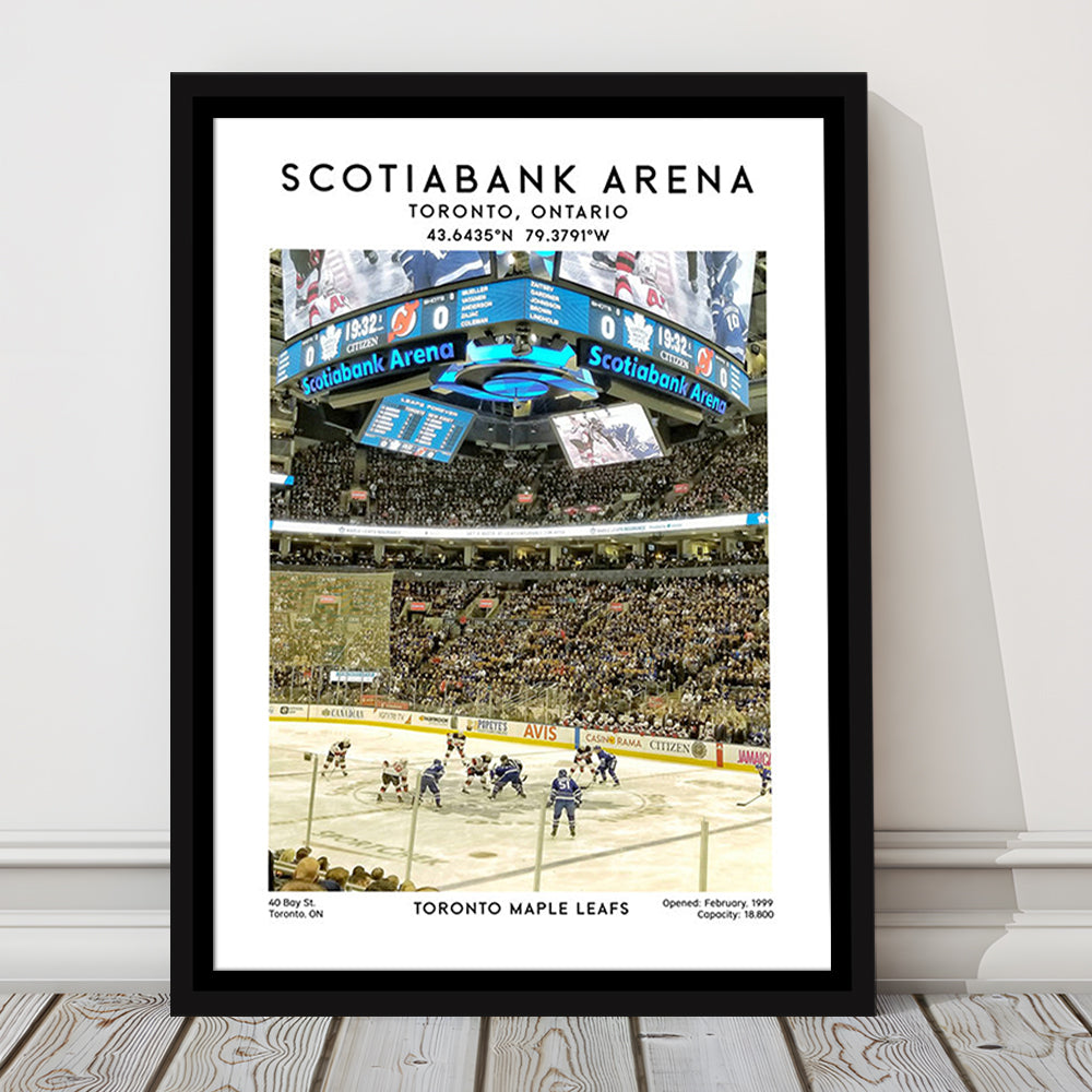Scotiabank Arena, Toronto Maple Leafs Hockey Stadium Print, Wall Art, Framed Canvas Prints Wall Art