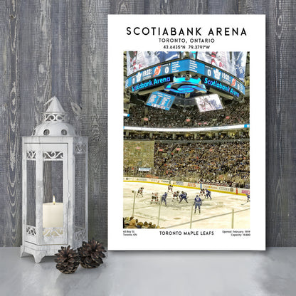 Scotiabank Arena, Toronto Maple Leafs Hockey Stadium Print, Wall Art, Canvas Prints Wall Art, Man Cave Decor