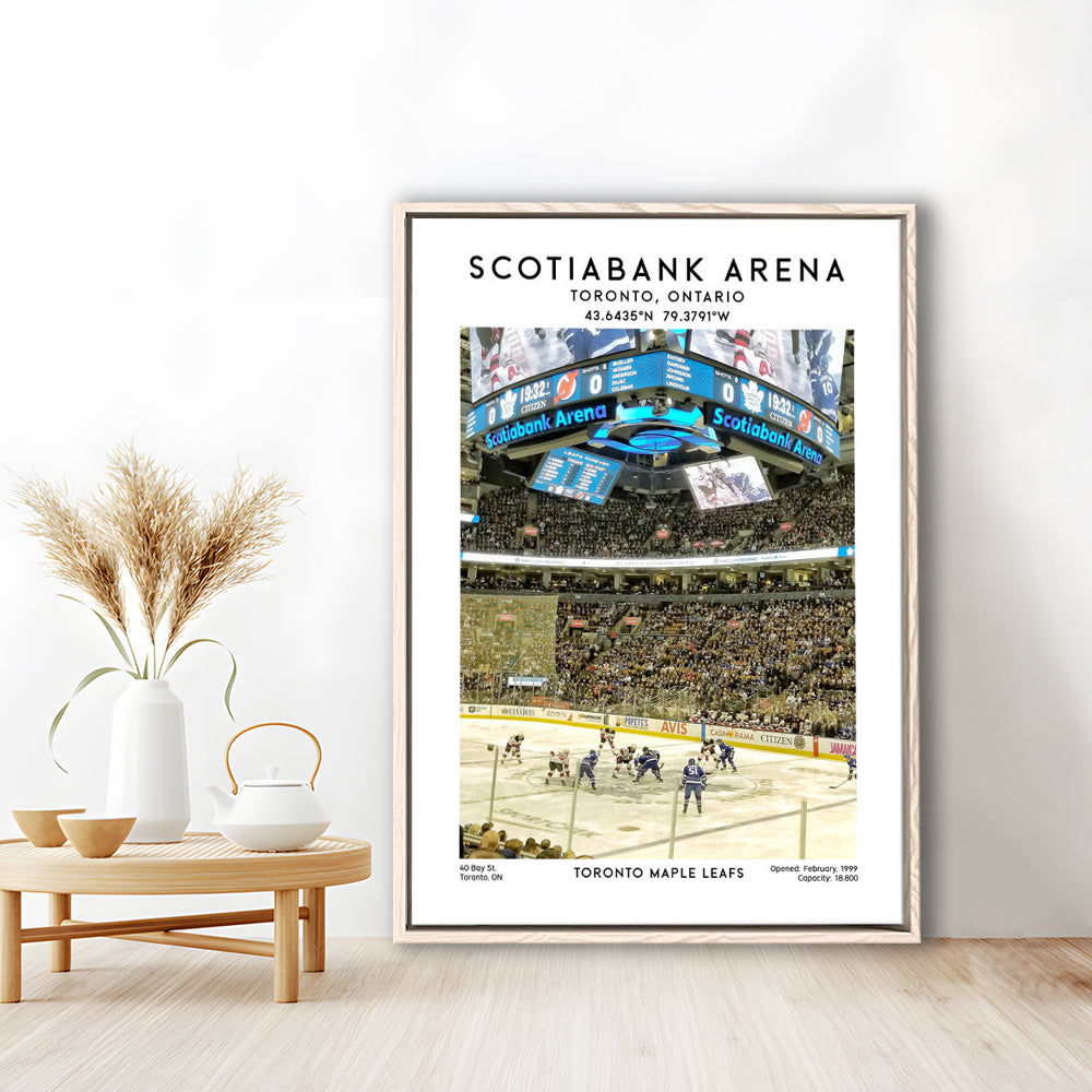Scotiabank Arena, Toronto Maple Leafs Hockey Stadium Print, Wall Art, Framed Canvas Prints Wall Art