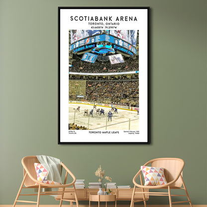 Scotiabank Arena, Toronto Maple Leafs Hockey Stadium Print, Wall Art, Framed Canvas Prints Wall Art