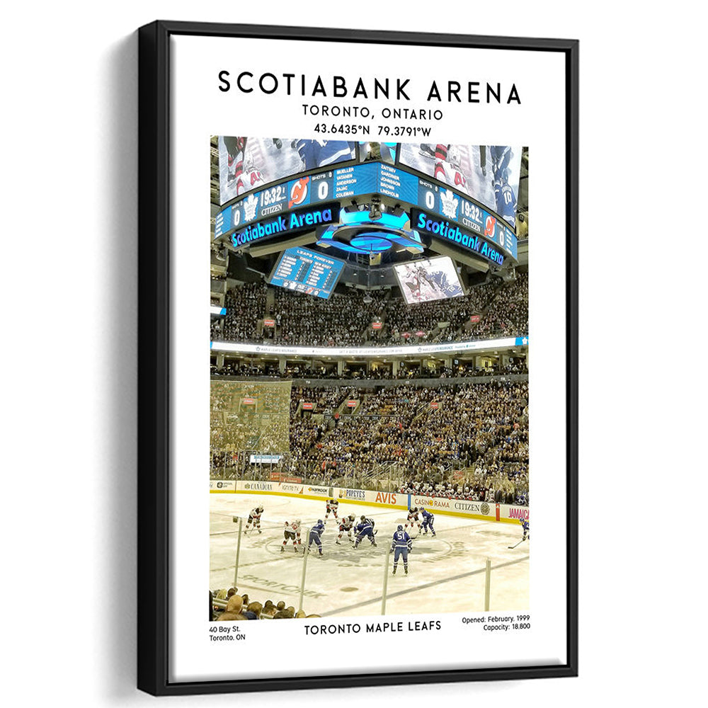 Scotiabank Arena, Toronto Maple Leafs Hockey Stadium Print, Wall Art, Framed Canvas Prints Wall Art