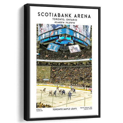 Scotiabank Arena, Toronto Maple Leafs Hockey Stadium Print, Wall Art, Framed Canvas Prints Wall Art