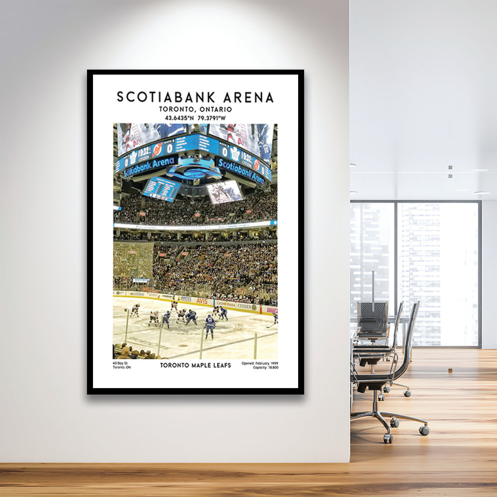 Scotiabank Arena, Toronto Maple Leafs Hockey Stadium Print, Wall Art, Framed Art Prints Wall Decor