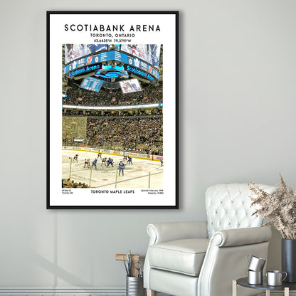 Scotiabank Arena, Toronto Maple Leafs Hockey Stadium Print, Wall Art, Framed Canvas Prints Wall Art