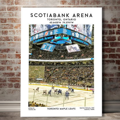 Scotiabank Arena, Toronto Maple Leafs Hockey Stadium Print, Wall Art, Canvas Prints Wall Art, Man Cave Decor