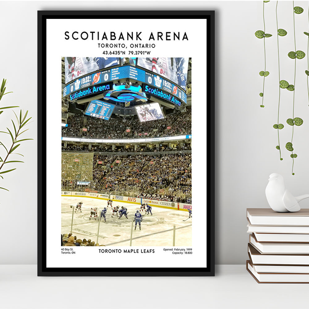 Scotiabank Arena, Toronto Maple Leafs Hockey Stadium Print, Wall Art, Framed Canvas Prints Wall Art