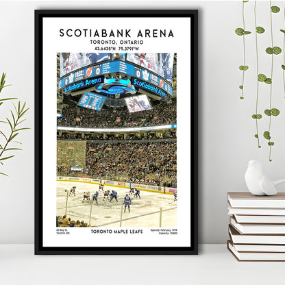 Scotiabank Arena, Toronto Maple Leafs Hockey Stadium Print, Wall Art, Framed Canvas Prints Wall Art