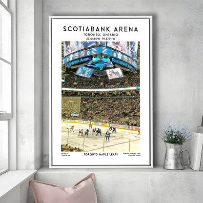 Scotiabank Arena, Toronto Maple Leafs Hockey Stadium Print, Wall Art, Framed Canvas Prints Wall Art
