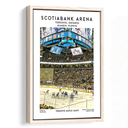 Scotiabank Arena, Toronto Maple Leafs Hockey Stadium Print, Wall Art, Framed Canvas Prints Wall Art