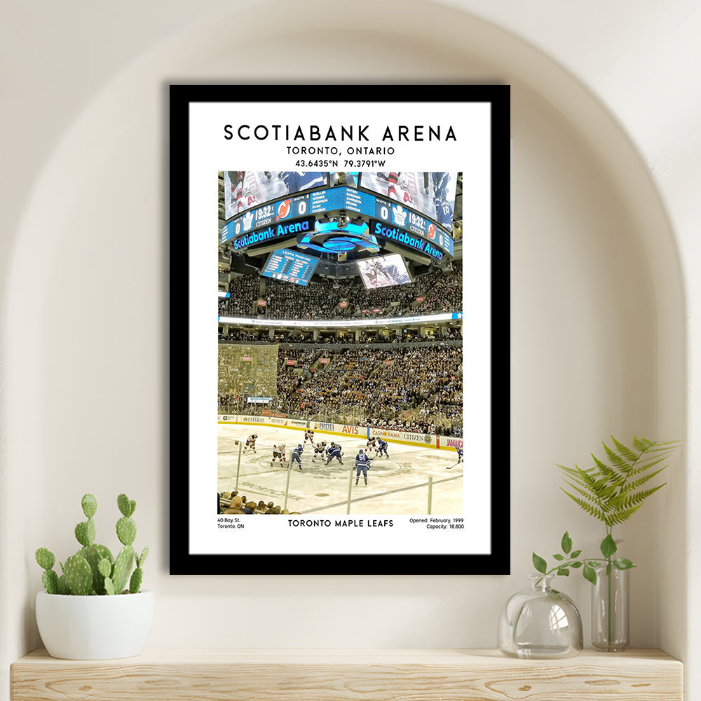 Scotiabank Arena, Toronto Maple Leafs Hockey Stadium Print, Wall Art, Framed Art Prints Wall Decor